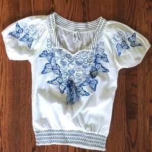 Desigual Embroidered Cotton Top